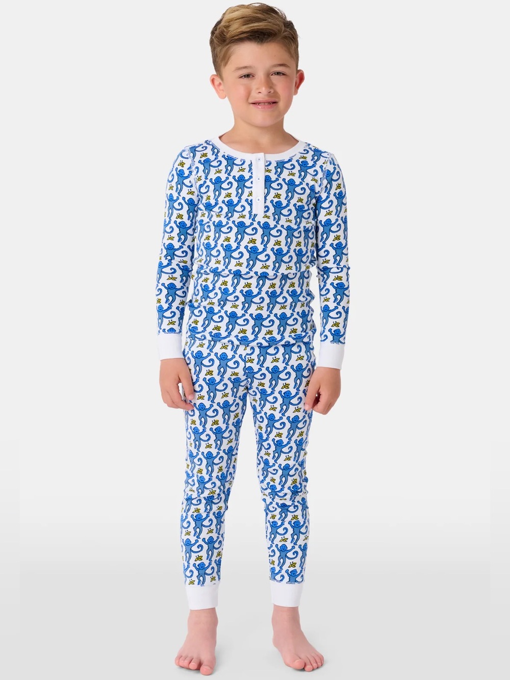 Roller Rabbit Kid Blue Monkey Pajama Top